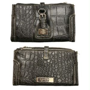 Jessica Simpson Black Embossed Wallet